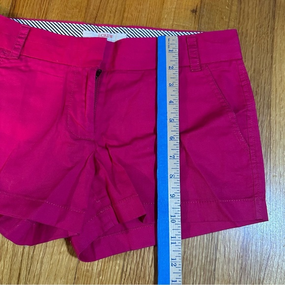 J. Crew Bright Pink Broken In Chino Shorts size 0(e5 - Picture 7 of 8